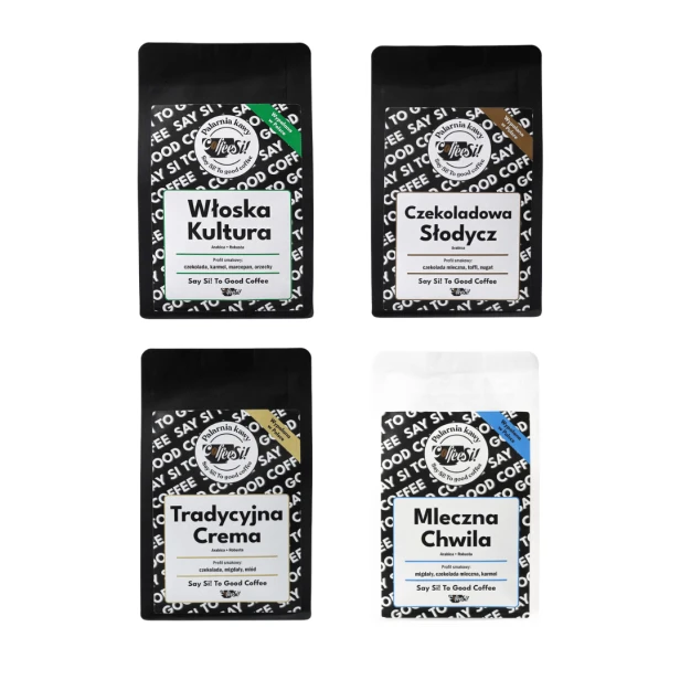 Zestaw startowy kaw ziarnistych 4 x 250g - mieszanki