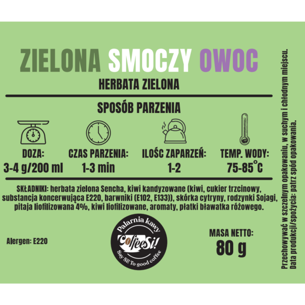 Herbata zielona Smoczy Owoc 80 g